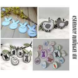 ITH Stickdatei - Osterbaum Anhänger